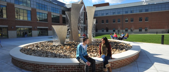 Fountain at Waterbury Campus